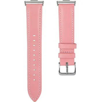 Ostatní příslušenství k chytrým hodinkám eses Kožený řemínek pro Huawei Watch Fit 3, 4 a 4 Pro - Růžový