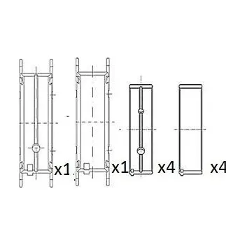 Kliková hřídel Hlavní ložiska klikového hřídele FAI AutoParts BM1068-025
