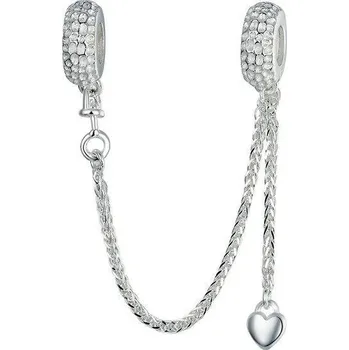 Módní doplněk NUBIS® Stříbrný bezpečnostní řetízek na náramek - S0009