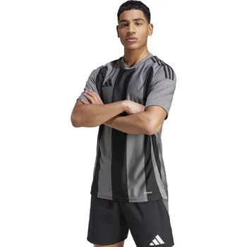 Fotbalový dres Adidas STRIPED 24 šedivo černý Velikost: XS