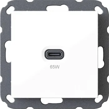 Elektrická zásuvka Ehmann 6560x0000 USB nabíjecí zásuvka do zdi bílá