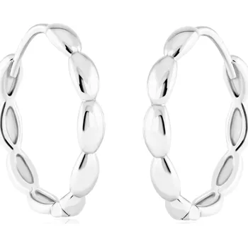 Náušnice GEMMAX Designové náušnice kroužky Ø 17 mm z bílého zlata – zlatý šperk ryzosti 585/1000 v Dárkovém balení s Certifikátem GLEWN-17-02213