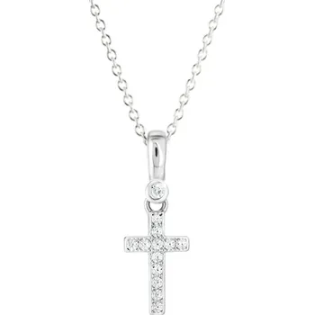 Náhrdelník GEMMAX "" Řetízek s křížkem z bílého zlata – zlatý šperk ryzosti 585/1000 v Dárkovém balení s Certifikátem GLSWB-35441-39271