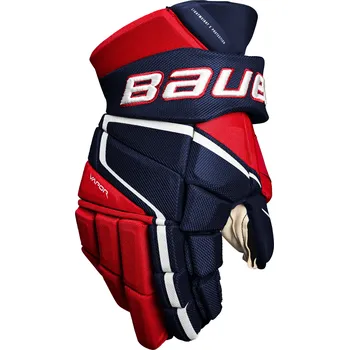 Sportovní chránič Hokejové rukavice Bauer Vapor 3X PRO Navy/Red/White Intermediate 13 palců