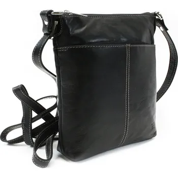 Kabelka Arwel Kožená zipová minikabelka - česká výroba; černá