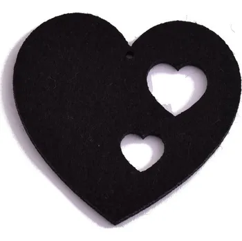 Srdíčko z filcu 1ks Barva: černá