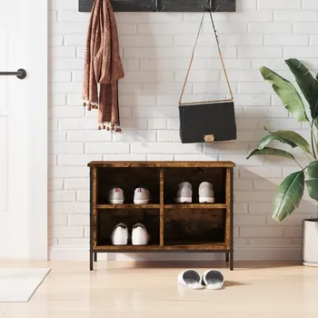 Botník Botník kouřový dub 69 x 35 x 50 cm kompozitní dřevo Hnědá 831835