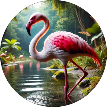 Jedlá dekorace na dort Jedlý papír plameňák