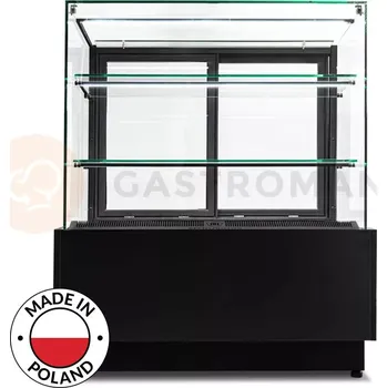 Cukrářská neutrální vitrína, snížená verze, 1300x670x1110+/-10 mm | RESTO QUALITY, Dolce Visione Breve Neutro 1300