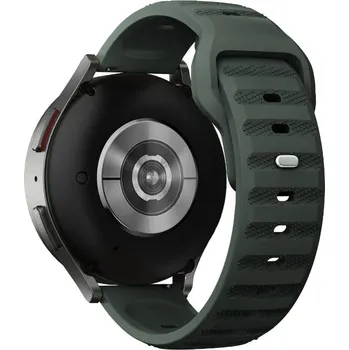 Příslušenství k chytrým hodinkám Perforovaný strukturovaný řemínek 22mm Barva: Šedo-zelená