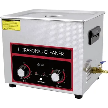 Ultrazvuková čistička TOOLCRAFT USC-1000 ultrazvuková čistička, do dílny, Šperky, Kancelářské potřeby, 440 W, 10 l, s ohřevem, S čisticím koše