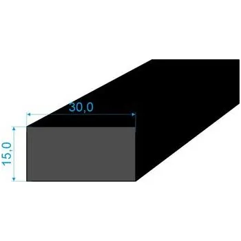 Těsnění do okna a dveří 0596203 Pryžový profil 20x30mm, EPDM 70°Sh obdélníkový