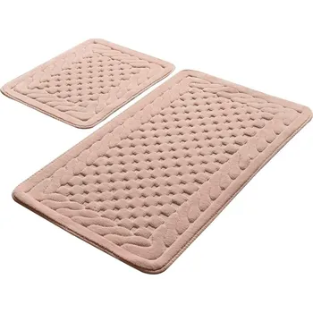 Koupelnová předložka Sada 2 kusů koupelnových předložek Bambi růžová