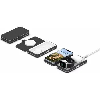 ER POWER skládací cestovní nabíječka 3v1 - černá