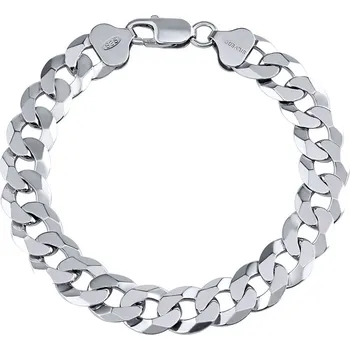 Náramek Stříbrný pánský masivní náramek CURB Pancr 10,5 mm