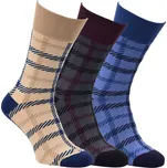 Ponožky zdravotní bambusové 71032, klasické, bez gumiček, pánské, modré,šedé,béžové, 3 páry, vel. 47-50