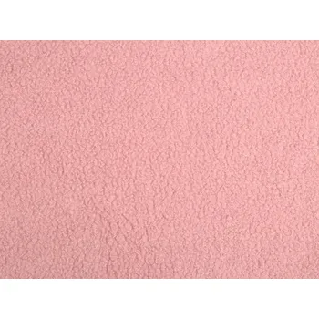 Teddy plyšová látka oděvní / dekorační METRÁŽ - 4 (18) (220 g/m²) starorůžová sv.