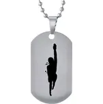 Přívěsek z chirurgické oceli Plavec - včetně řetízku 60 cm RRC0884-P