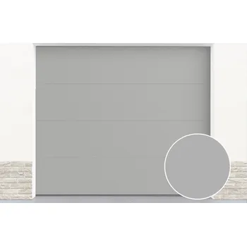 Garážová vrata DoorHan Garážová vrata s pohonem | Hladká Stříbrná RAL 9006, bez drážky Šířka stavebního otvoru (mm): 3000, Výška stavebního otvoru (mm): 2030
