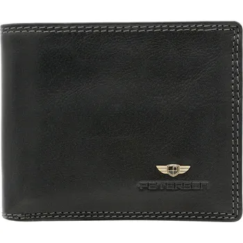 Pánská kožená peněženka Peterson PTN WL-0305-COM černá