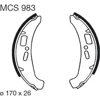 Motodíl Brzdové čelisti LUCAS MCS 983 PIAGGIO/VESPA Cosa 200 1989-1996