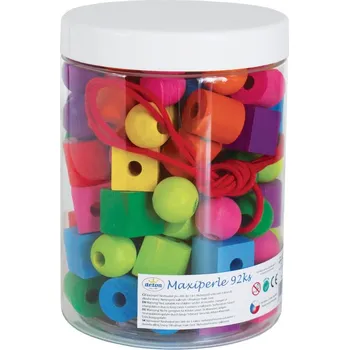 Dřevěná hračka Dřevěné maxi perle 92 ks