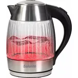 Salente StripeGlass, rychlovarná konvice 1,8 l, nerez/skleněná, červené podsvícení