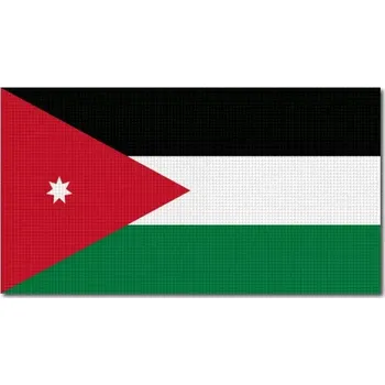 Vlajka Pelisport Jordánská vlajka tištěná 6 x 3 cm
