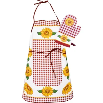 Kuchyňská zástěra Nová slunečnice - Červená