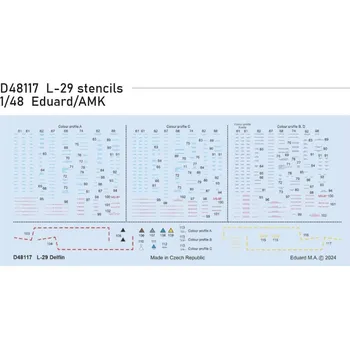Plastikový model Eduard 1/48 L-29 stencils (EDUARD/AMK)