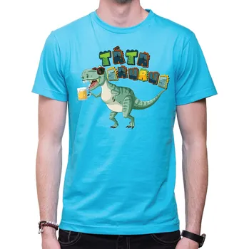Pánske tričko - TÁTASAURUS, Barva látky tyrkysová modrá, Střih Pánsky/UNISEX, Velikost XXL