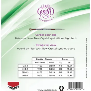 Struna pro kytaru a smyčcový nástroj Corelli Corelli struny pro violu New CrystalLight 730L 4755