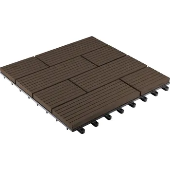 Terasové prkno G21 WPC zámková dlaždice prkno (teak) 23 x 300 x 300 mm 23 × 300 × 300 mm