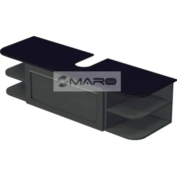 Koupelnový nábytek Smart50 Grifel Skříňka pod umyvadlovou mísu, s 1 zásuvkou, s výřezem U, závěsná, odklad L/P, 144 x 36,2 x 50 cm, zelená, GRIF1 140 1Z RAD L/P 408