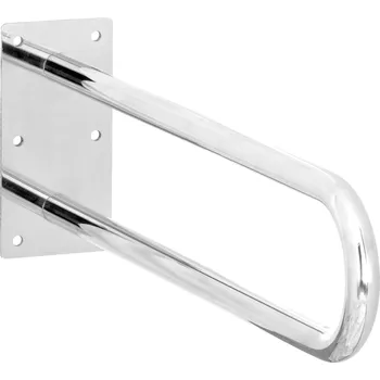 Madlo do koupelny wela pevné madlo invalidní "U" k wc NEREZOVÉ premium domadlo 4012811 Délka: 50 cm, Průměr: 30 mm