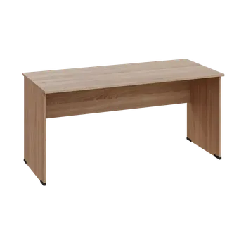 Psací stůl BPL 17 - 16 stůl pracovní, dřevěná podnož, deska 18 mm, široký 1600 mm, dub bardolino