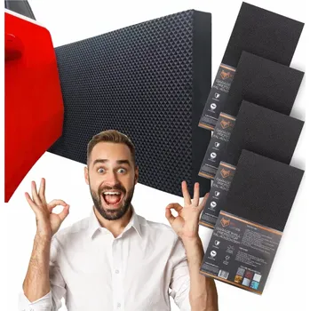 Ochranný nárazník na zeď, rohož do garáže, 40x20x1.5cm - sada 4 ks