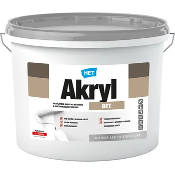barva na zeď HET Akryl BET 0100 5 kg - bílý