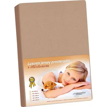 Prostěradlo Bellatex Prostěradlo jersey s elastanem 90x200 cm kávové