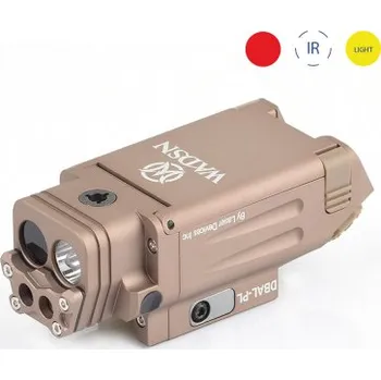 Airsoft Pistolový XBAL-XL, Červený/IR Laser + svítilna - Dark Earth