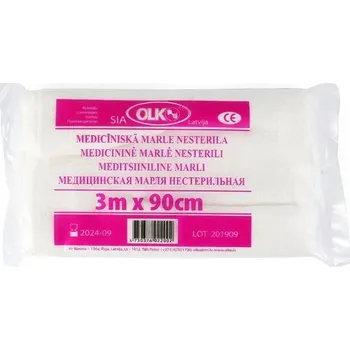 Krytí na ránu Nesterilní krytí z gázy 3mx90cm OLKO