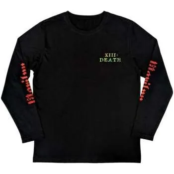 Zahraniční hudba Merch Marilyn Manson: Marilyn Manson Unisex Long Sleeve T-shirt: Death (back & Sleeve Print) (large) L