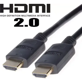 Video kabel PremiumCord HDMI 2.0 High Speed+Ethernet, zlacené konk., 2m