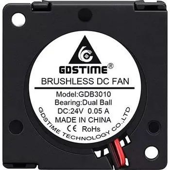 Domácí ventilátor Gdstime Radiální ventilátor (blower) 3010 24V Dual Ball