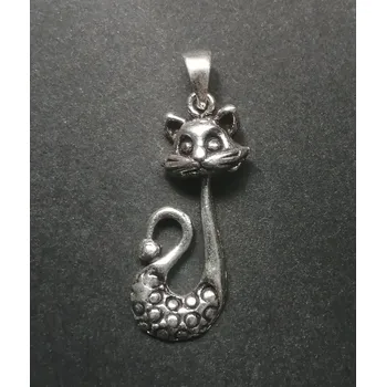 Přívěsek Kočka s tělem hada - stříbrný přívěsek