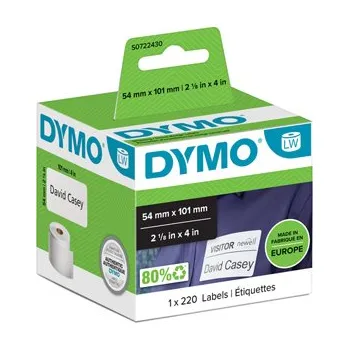 Pásek do tiskárny Papírové štítky Dymo 101mm x 54mm, bílé, pro přepravu, 220 ks, 99014, S0722430