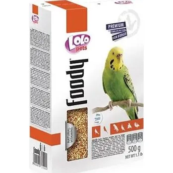 Krmivo pro ptáka LOLO Foody kompletní krmivo pro andulky 500 g krabička