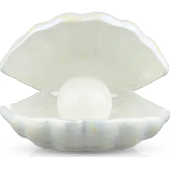 Stojací lampa Interlook BKD-140-BÍLÁ | Keramická LED lampa | Noční lampa ve tvaru mušle | Bezdrátová stolní lampa