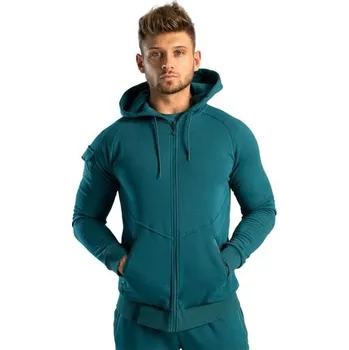 Pánská mikina Pánská sportovní mikina GymBeam NOVA ZIP UP L Tyrkysová