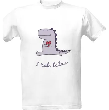 Tričko s potiskem 1 rok tátou - dinosaur pánské